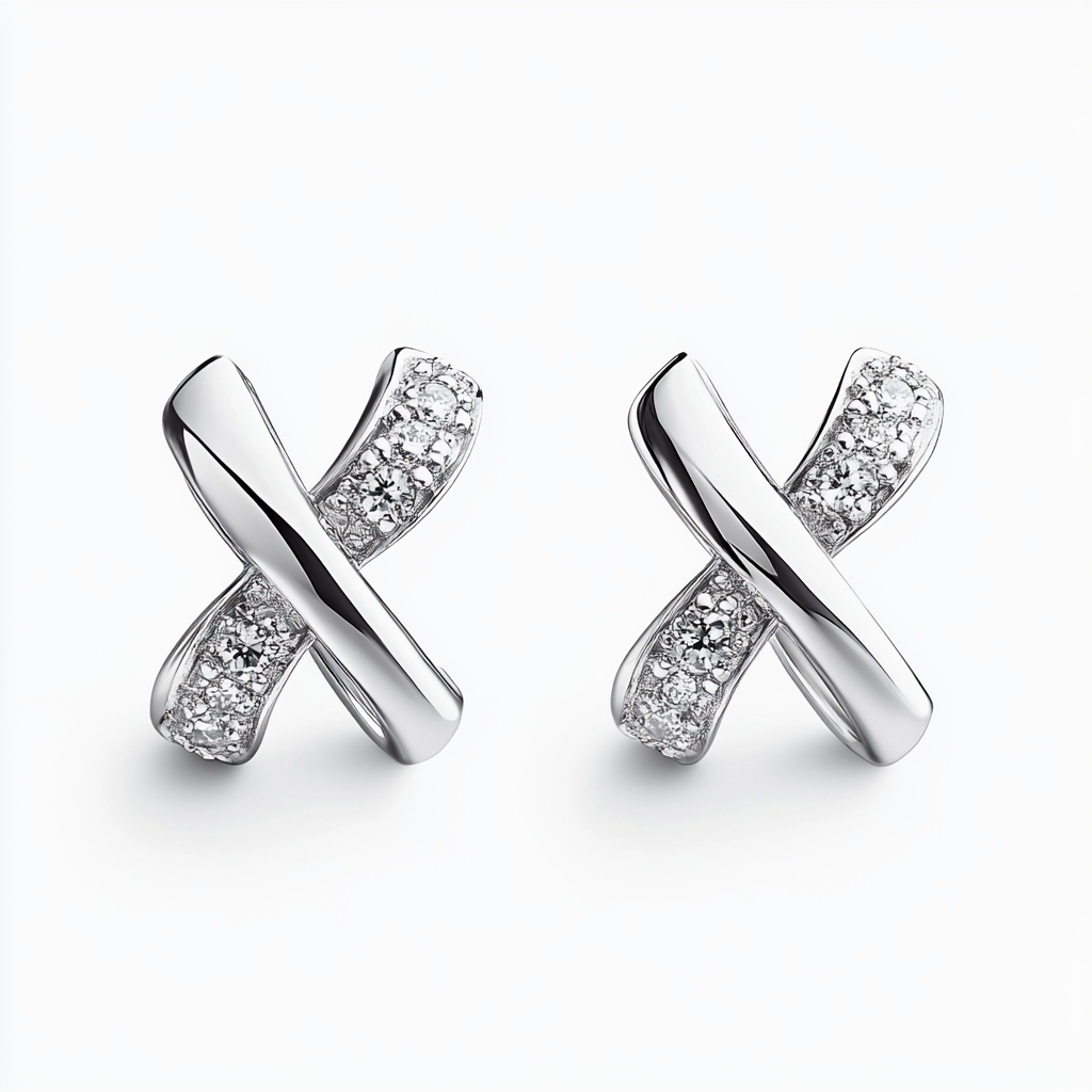 crossed whisper earrings