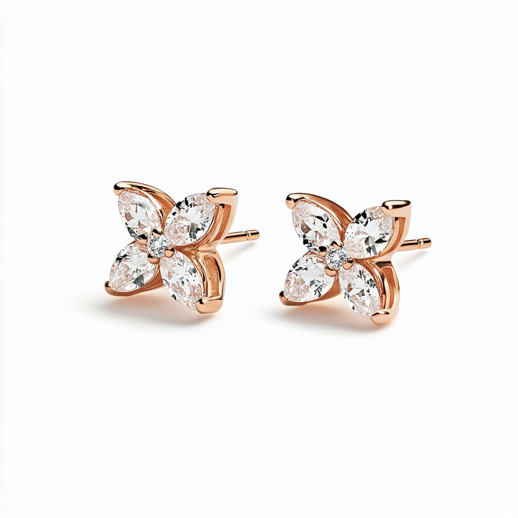 petal sparkle earrings