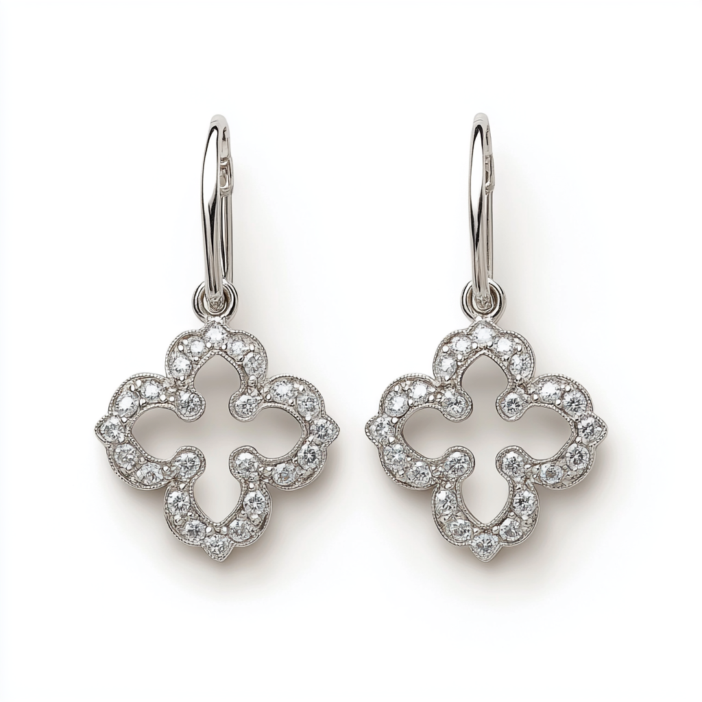 quatrefoil drop earrings