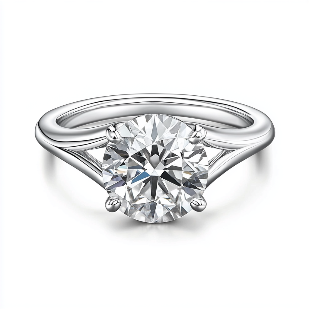 serene wave solitaire ring