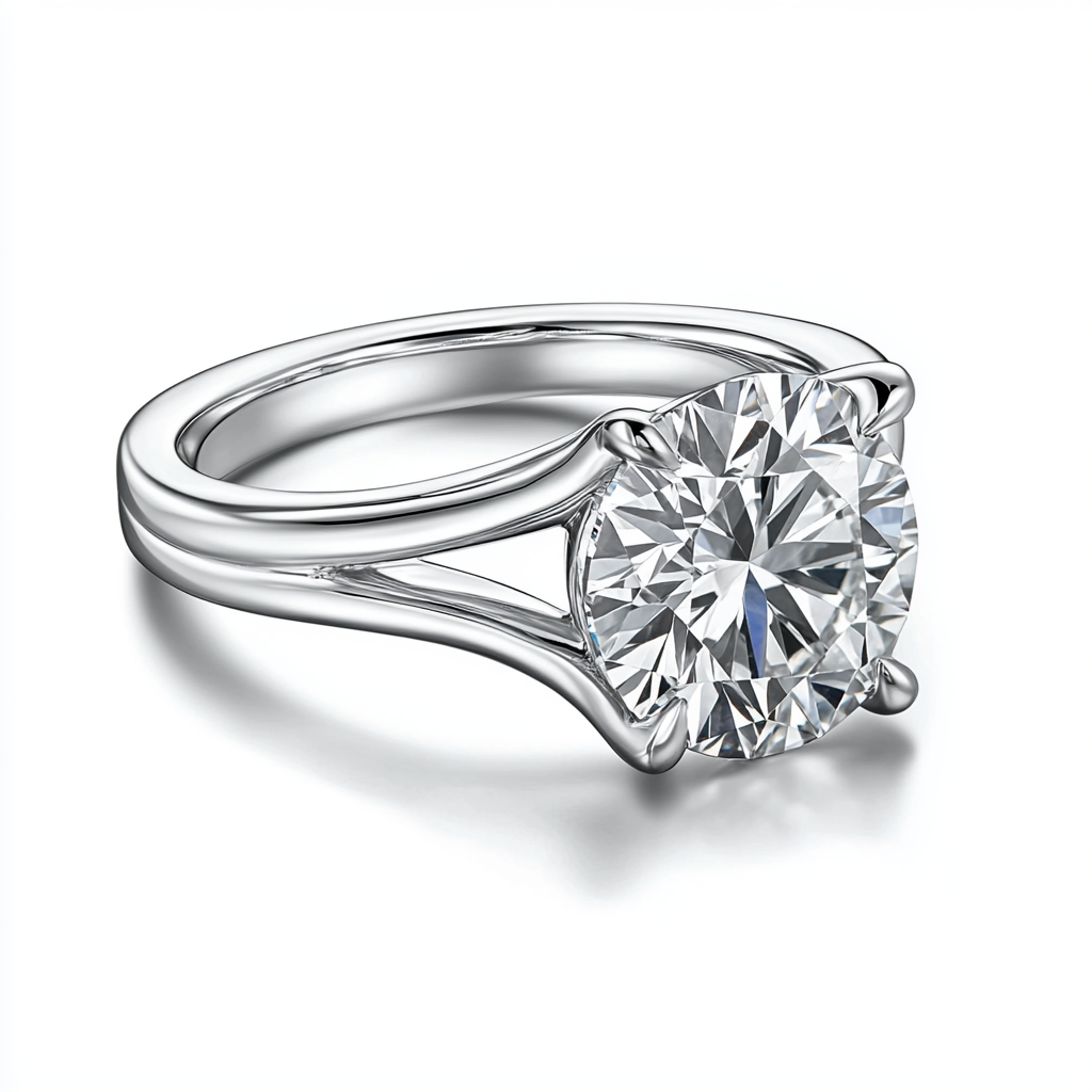 serene wave solitaire ring