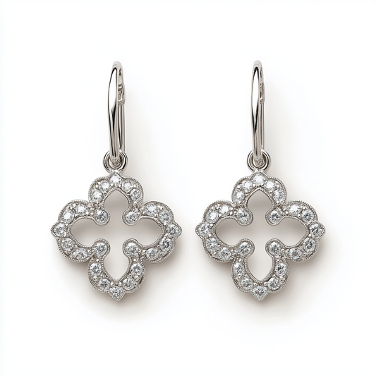 Crystal Quatrefoil Drop