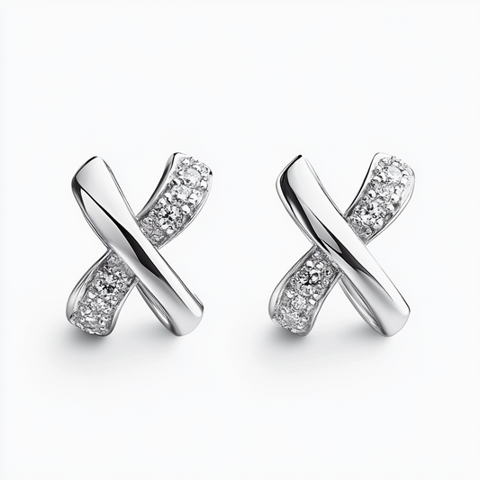 Crossed Whisper Earrings