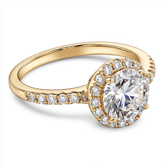 Golden Halo Radiance Ring