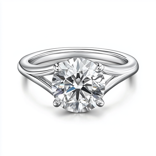 Serene Wave Solitaire Ring