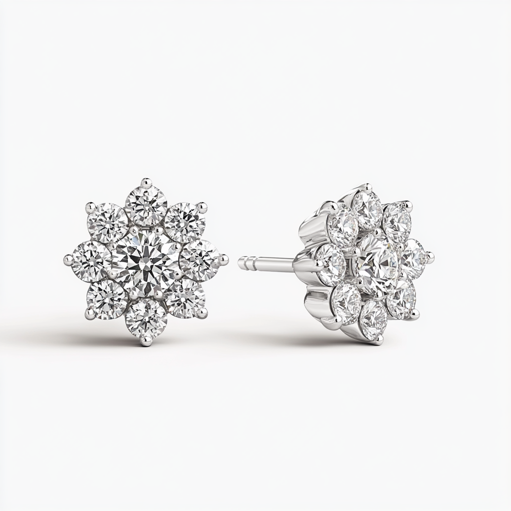 stellar frost stud earrings