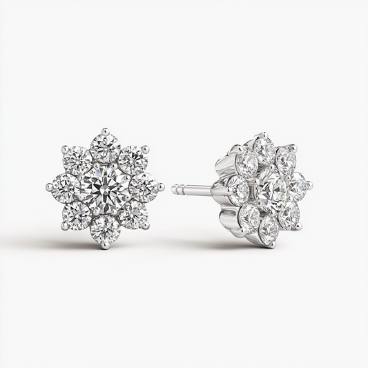 Stellar Frost Stud Earrings