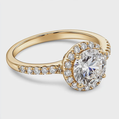 Golden Halo Radiance Ring